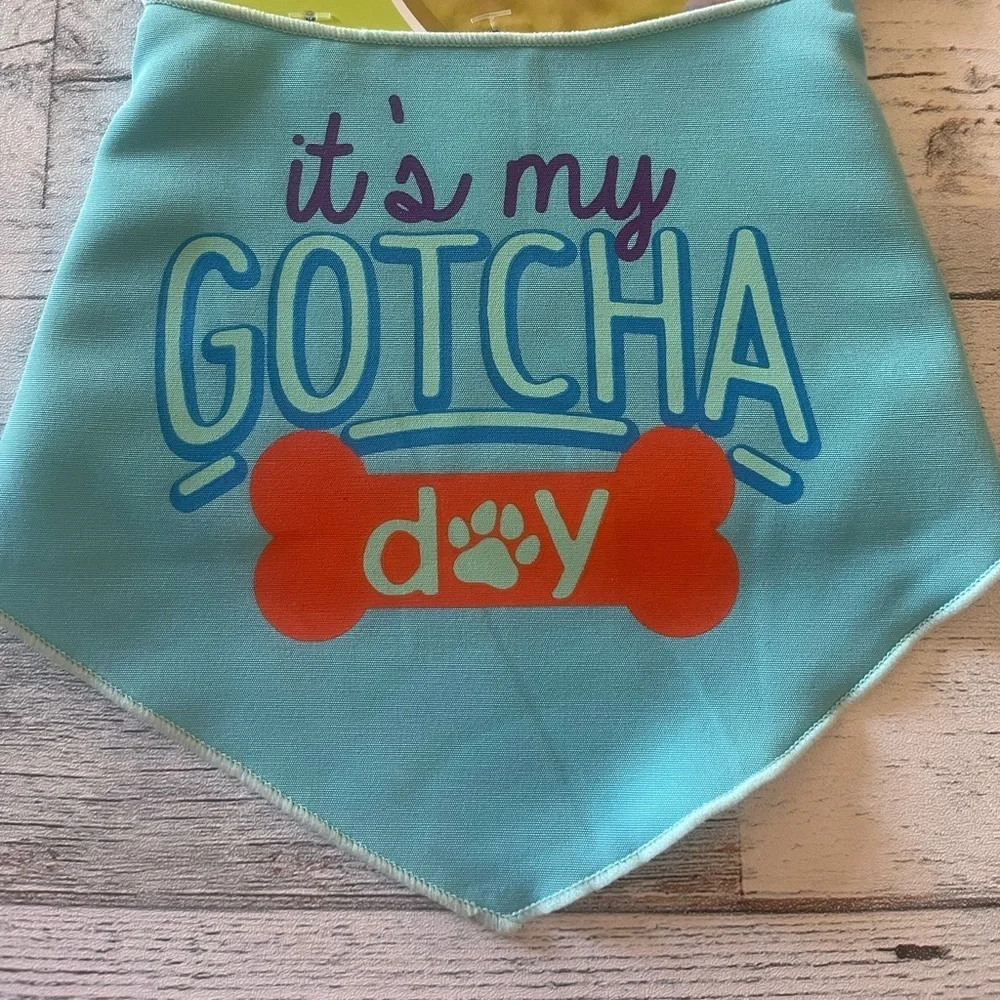 Playtime Dog Bandana for Celebration Gotcha Day Dog Bandana NEW Medium/Large